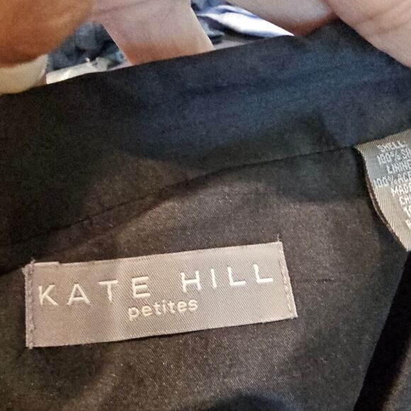 NWT Kate Hill Silk Long Sleeve Wrap Shirt Size 10P - Picture 7 of 8